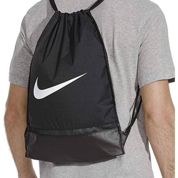 NEW NIKE Brasilia Training Gymsack Drawstring Backpack Gym Bag Unisex BA5338-010 - Picture 3 of 3